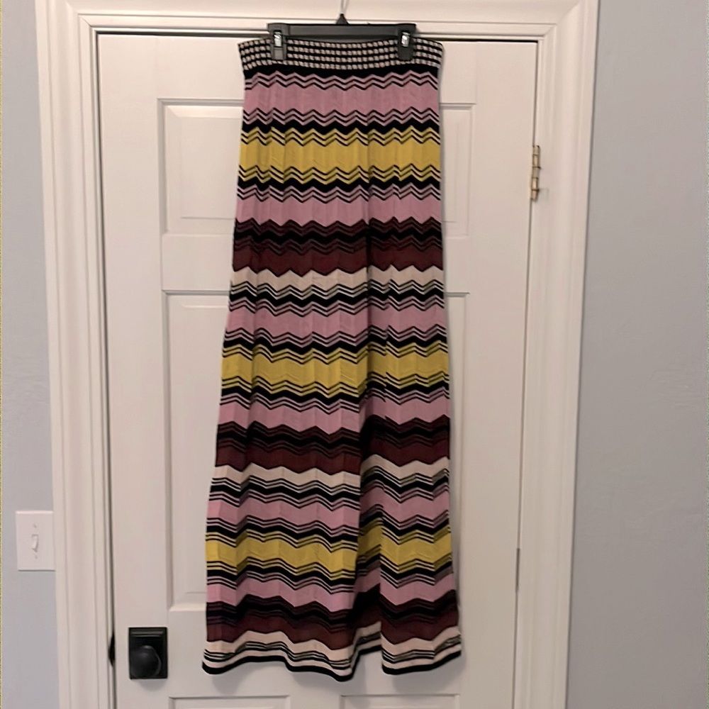 M Missoni Crochet Knit Maxi Skirt Sz 44